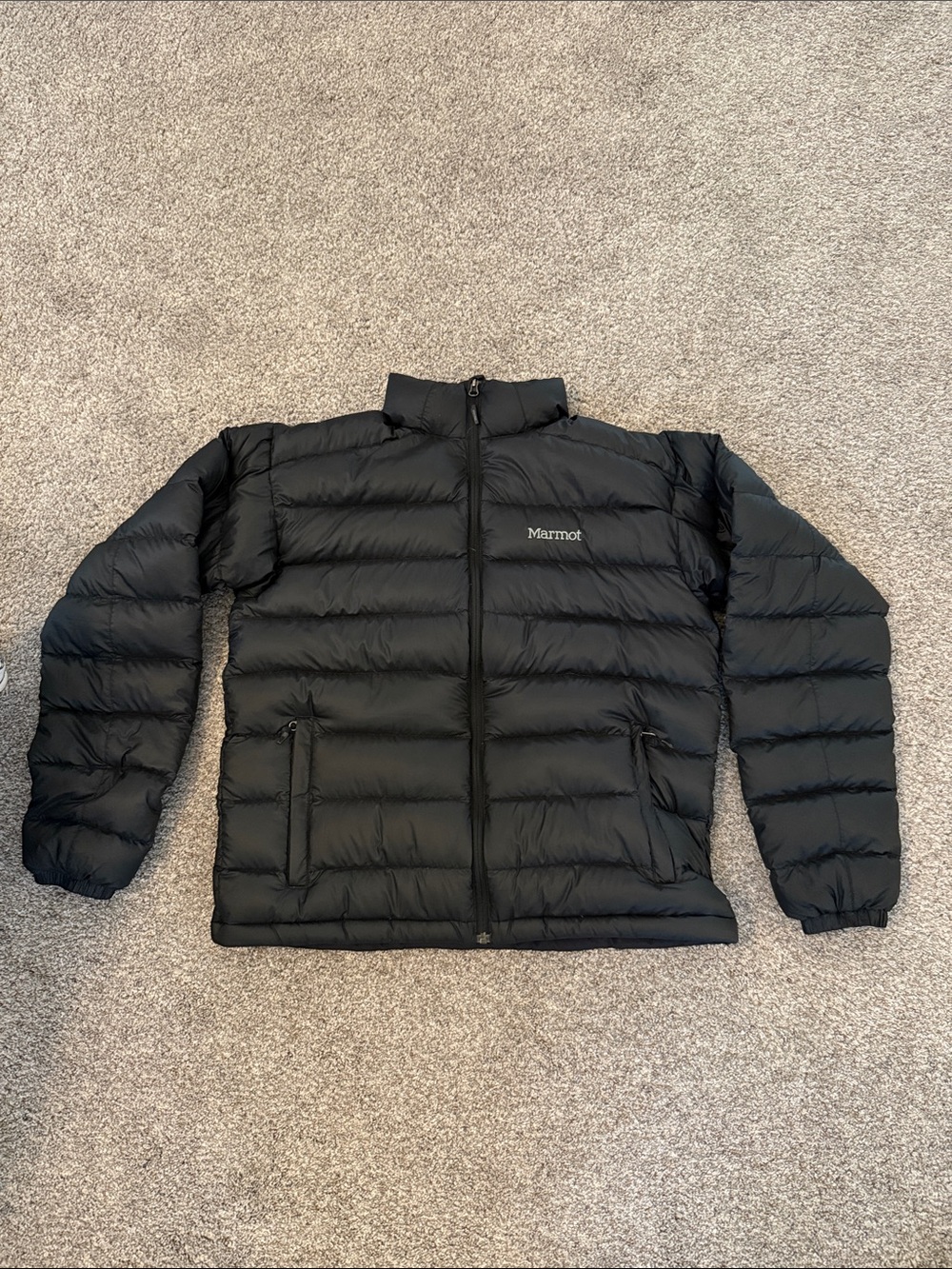 Marmot Men’s Black Quilted 800 Fill Down Jacket Large